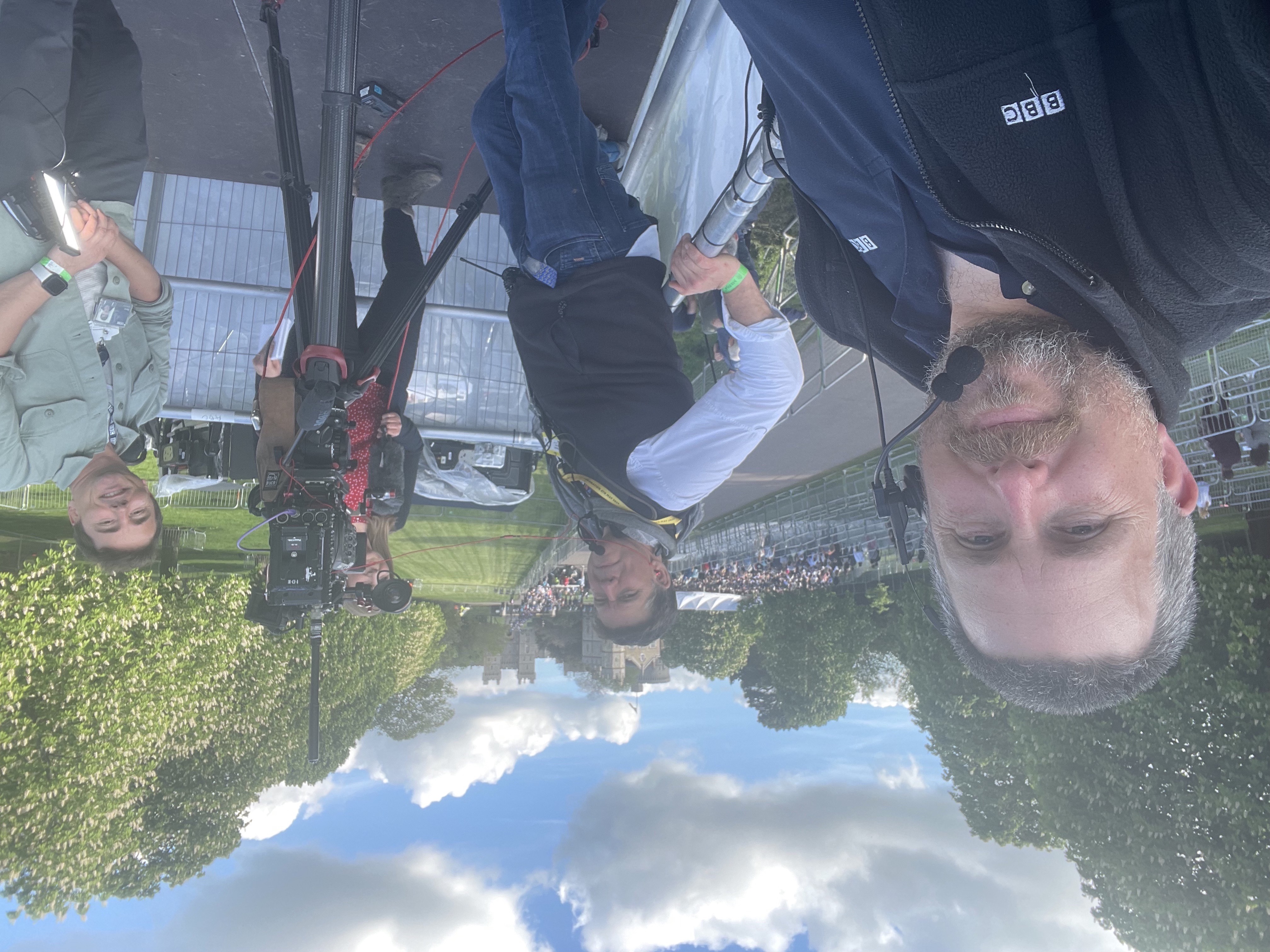 Darin Graham BBC crew at Windsor for the Coronation